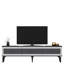 Meuble télé élégant, anthracite et argent, 70,9 po x 17,6 po x 11,6 po | 100% panneau de particules enduit de mélamine, épaisseur: 0,7 pouce | Conception durable et moderne, parfaite pour le salon et les espaces de divertissement, facile à assembler-1823984687