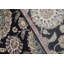 Tapis oriental noir / gris en laine noué à la main Manchuria