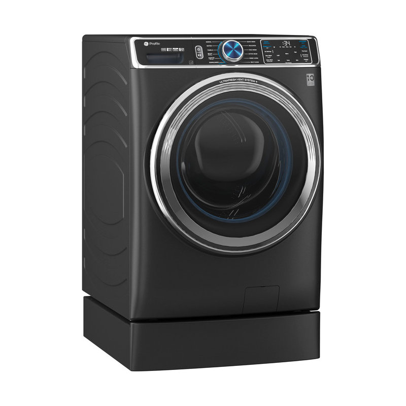 5.3 Cu. Ft. High Efficiency Smart Front Load Washer in Silver/Black