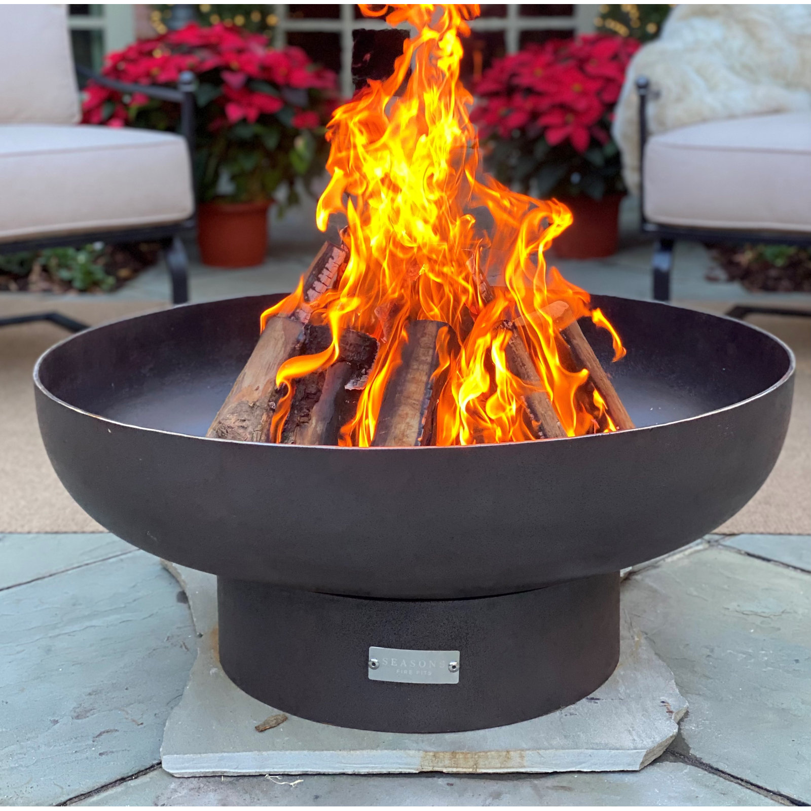 Harrogate Outdoor Fire Pit, 13" H x 30" W x 30" D