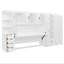 Lit escamotable simple avec bureau et grand système de rangement pour garde-robe-120784095