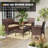 Carlina 4 - Person Patio Conversation Set with Cushions-1926464722-1896720044