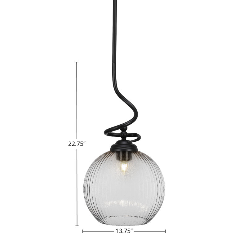 Capri Stem Hung Pendant, Brushed Nickel