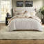Ensemble de literie pour grand lit luxueux, jacquard en polyester, élégant design ivoire