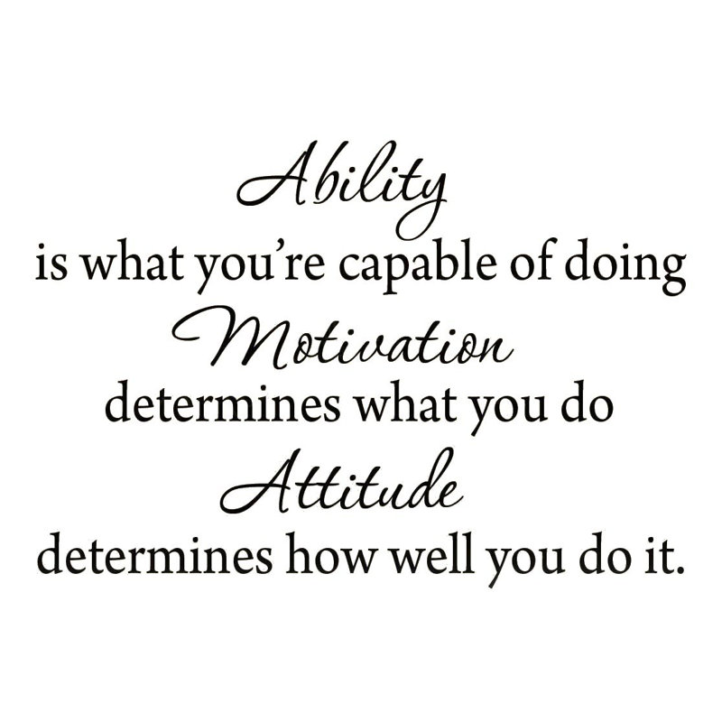 Adhésif décoratif "Ability is What You Capable of Doing", 15 po x 22 po