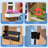 Classic Solid Wood Outdoor Playhouse With Pretend Kitchen Sink, Pet Door, Double Side Bench