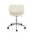 Chrome Metal & Cream Faux Leather Contemporary Task Office Chair-1331277978-1331277976