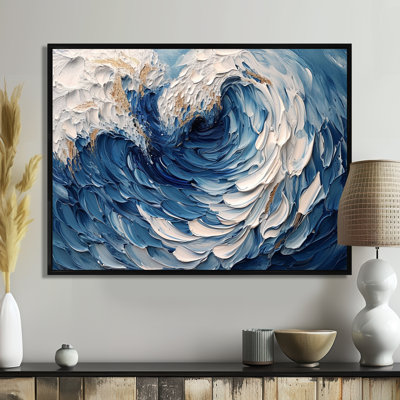 Deep Blue Waves Wildness - Coastal Waves Wall Art
