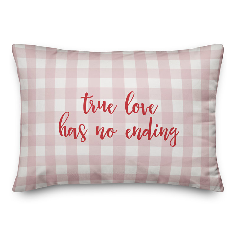 Plaid Throw Pillow, Red/Pink