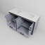 Meuble-lavabo double avec comptoir en quartz blanc-1583414084