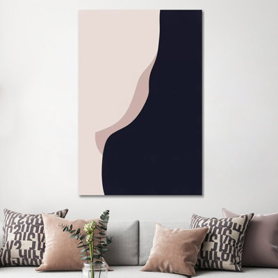 Navy Rose Abstract II by Leah Straatsma - Print on Canvas