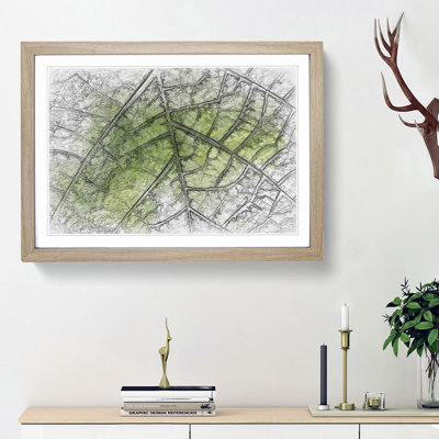 Leaf Roads in Abstract - Picture Frame Graphic Art Print