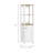 59.3H" Linen Single Door Cabinet, Two Interior Shelves, Two Open Shelves-106770189