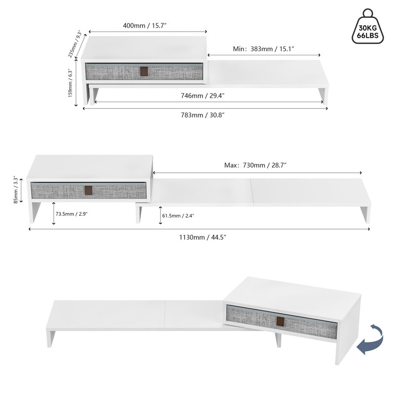 Manufactured Wood Monitor Stand
