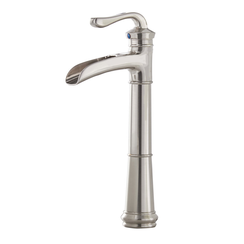 Robinet de salle de bain commercial à un trou, Nickel brossé