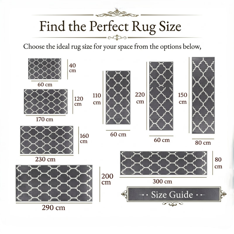 Aspire Homeware Grey Geometric Area Rug Modern Trellis Indoor Carpet, Rectangle 80 x 150 cm