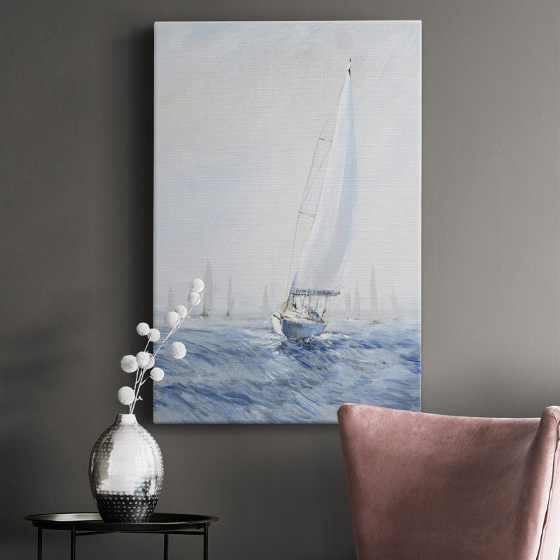 Voile Upwind I - peinture sur toile tendue, H 27 po x l 16 po x P 1 po