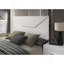 3Pc Bedroom Set White High Gloss Finish Bed 2X Nightstands LED Headboard Furniture