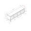Meuble télé Hedwig de 72 po au fini stratifié brun foncé, l 70,87 po x P 15,35 po x H 23,04 po