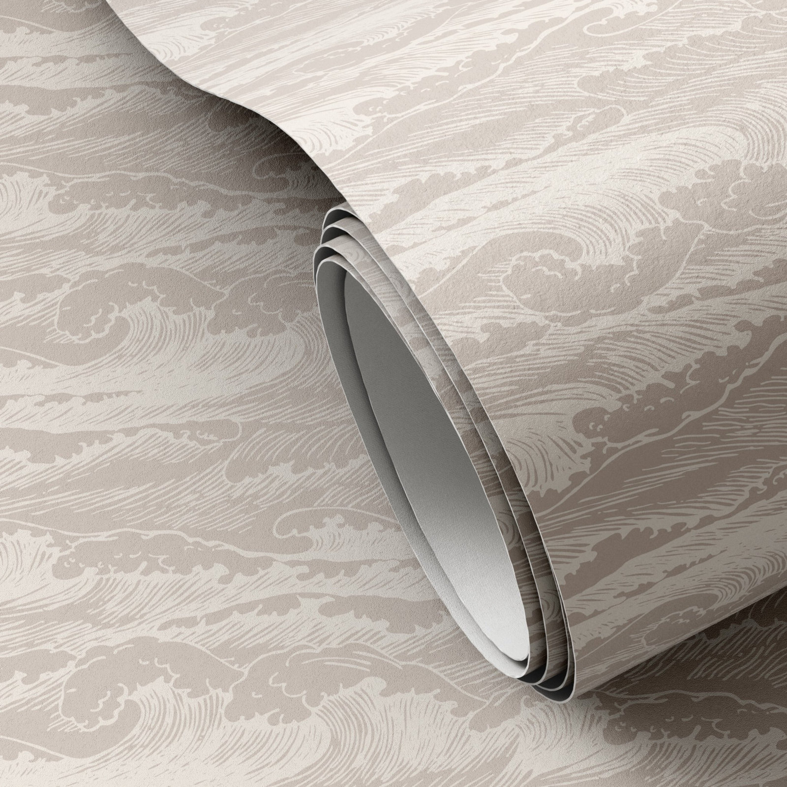 Wavebreak Wallpaper Roll, Gray I