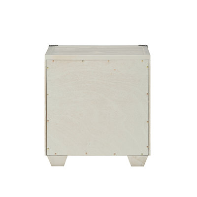 Nightstand With Double Pull-Knobs, Bedside Table