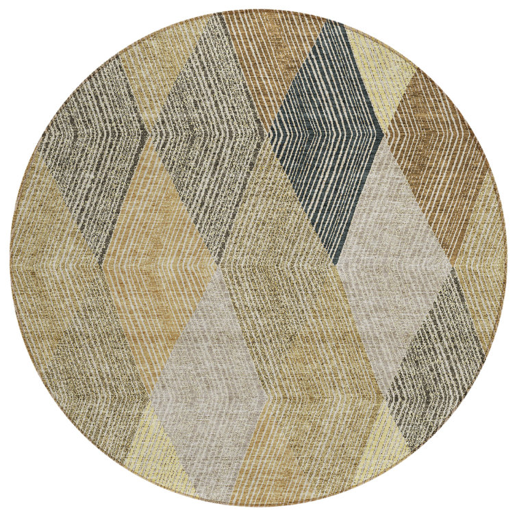 Aquaisha Washable Geometric Indoor / Outdoor Rug
