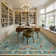 Goldene Animal and Insect Washable Floor Mat - Non-Slip Area Rug Non Slip Green Area Rug Low Pile Stain Resistant Throw Carpet for Dining Room
