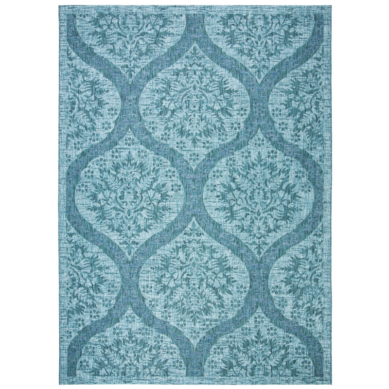 Tapis bleu / gris Hereth, Rectangle 5 pi 3 po x 7 pi 7 po