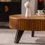 Table basse ronde de 31,5 po avec espace de rangement rétro, convenant au salon et au bureau, naturel-1699969976-1699969956-1699969979