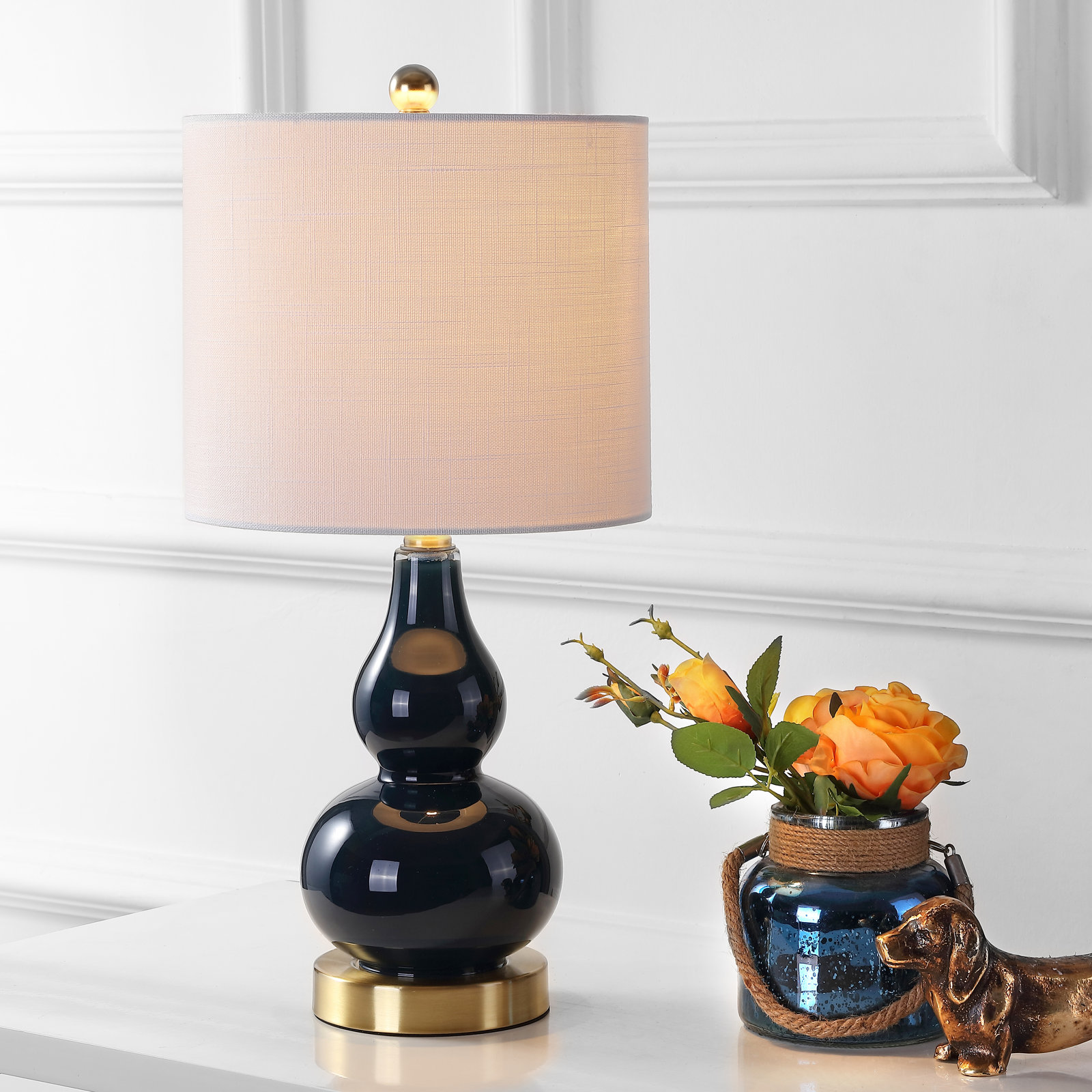 Galliano Table Lamp, Navy