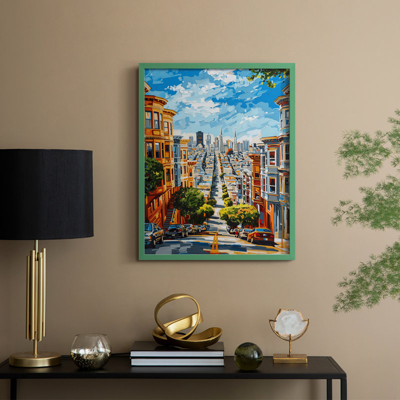 «LANDSCAPES Series CECXLVI», reproduction encadrée - bois massif, Vert, H 15 po x l 12 po