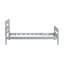 Lit simple avec tête et pied de lit, structure en bois d'hévéa massif, design minimaliste avec rangement, gris-117988995