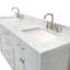Meuble-lavabo double 72 po avec comptoir en marbre blanc de Carrare Aberdeenshire-85364537