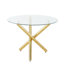 Ensemble de salle à manger à piédestal rond 5 pièces avec chaise capitonnée en velours pour salle à manger et salon-1248467047-1248467098-1248467101