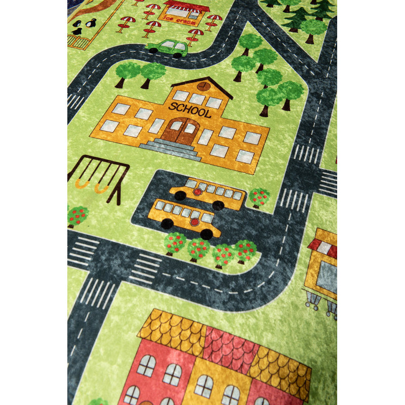 Premium 100% Polyester Area Rug, 39.4 x 62.9 Inches | Antibacterial & Non-Slip Underside, 0.4 in Pile Height | Machine Washable, Perfect for Living Room or Bedroom | Soft, Durable, Easy Care Design