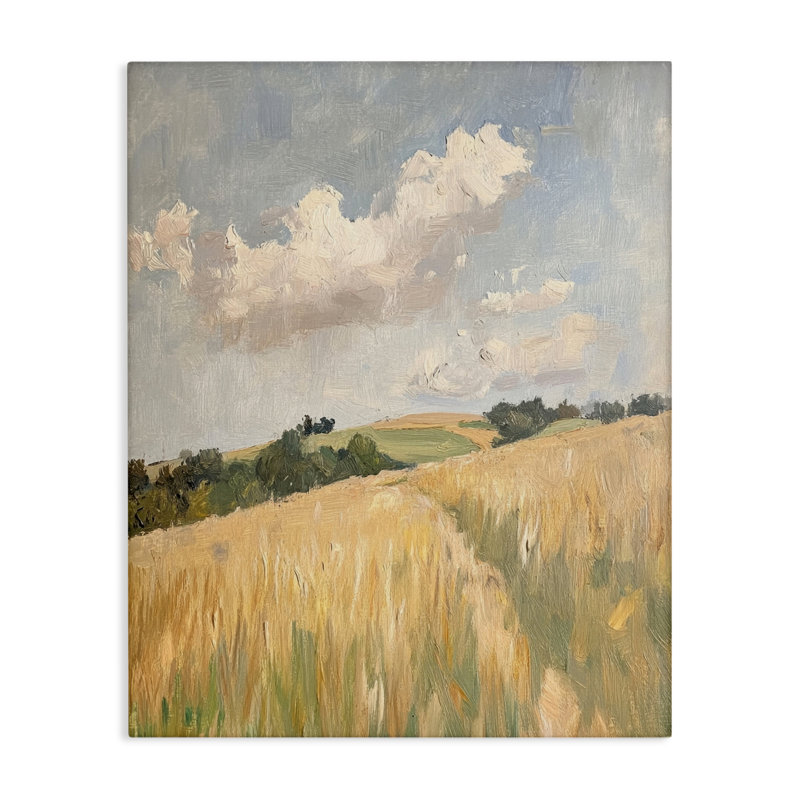 Toile «Walked Through Wheat», conception par Petal Prints Design, H 20 po x l 16 po