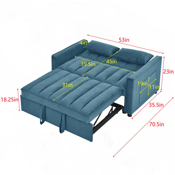 Ebern Designs 3 in one convertible for living room sofa - Wayfair Canada