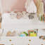 Commode avec tiroirs, tablettes ouvertes de rangement
