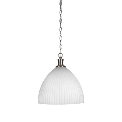 Luminaire suspendu suspendu Chestle avec verre opale givré 14 po