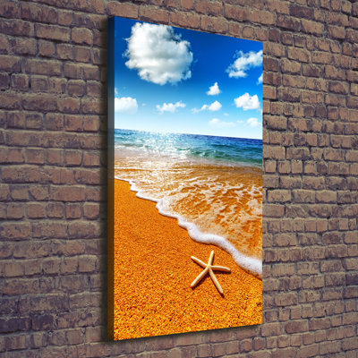Starfish On The Beach - Wrapped Canvas Print