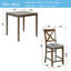 5 pièces en bois Twiggs avec table carrée et 4 chaises à dossier croisé-1352610530