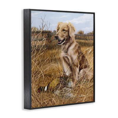  «Hunting Dog & Pheasant», art de la giclée encadrée par Kevin Daniel