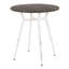 Table ronde ronde en bambou brun classique pour les petits espaces, style industriel rétro