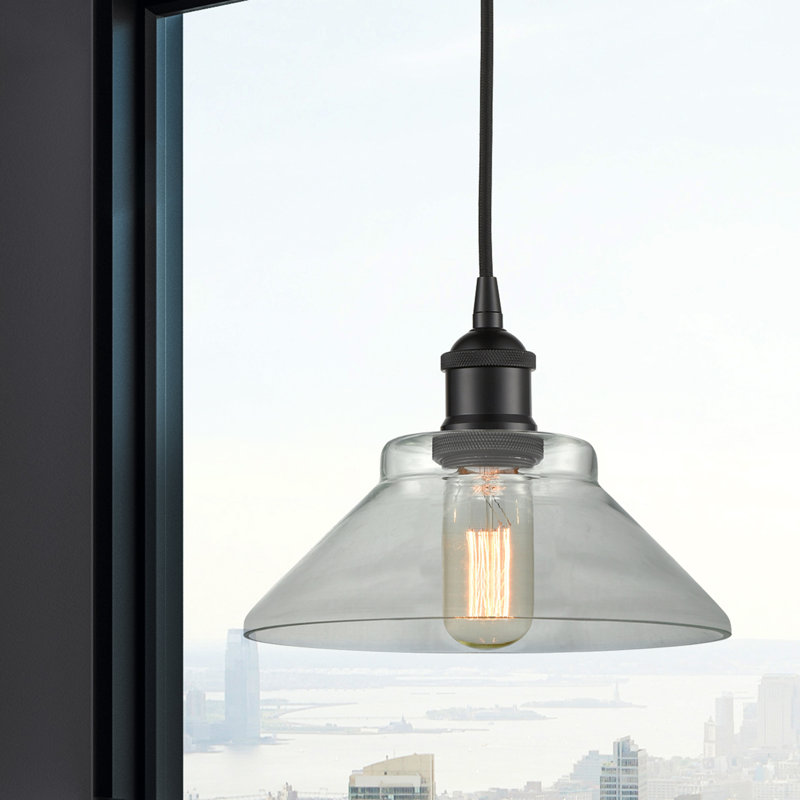 Choccolocco 1 - Light Single Pendant, Clear, Matte Black