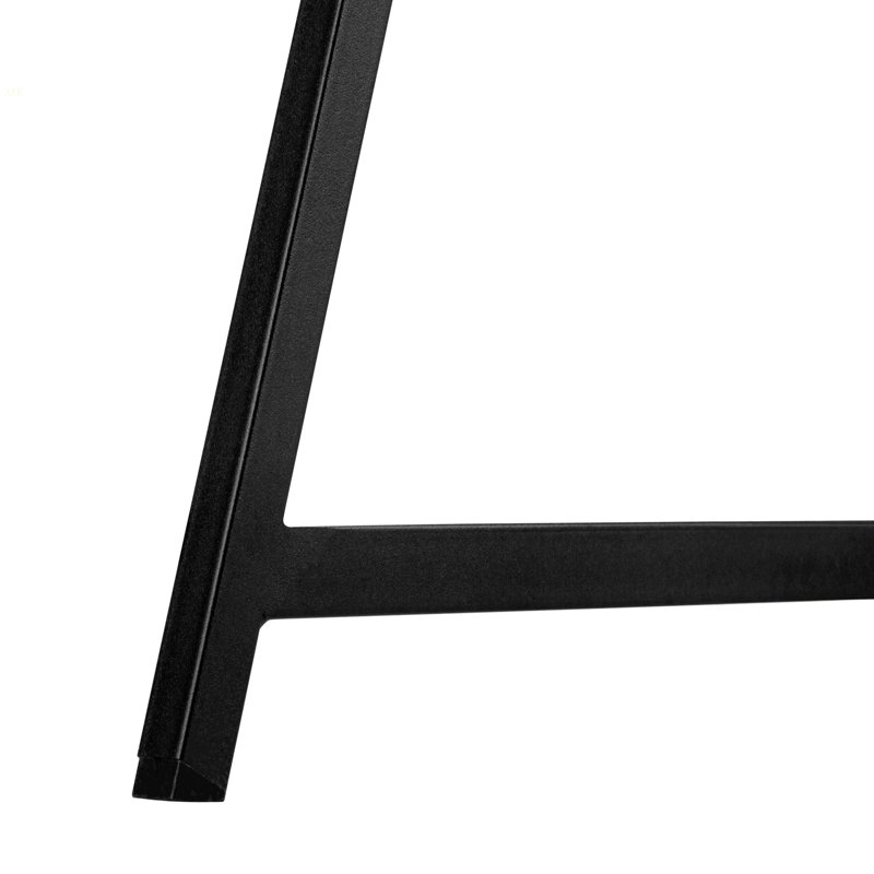 Bureau d'ordinateur, bureau personnel, ordinateur portable, tablettes de rangement, L 48 po, travail, stratifié brun, métal noir, contemporain, moderne