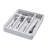 iDesign Eco BPA-Free Recycled Plastic Expandable Flatware and Cutlery Tray, Flint
