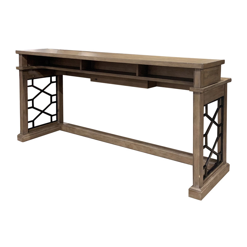 Zenna 77'' Solid Wood Top Console Table, Sandstone