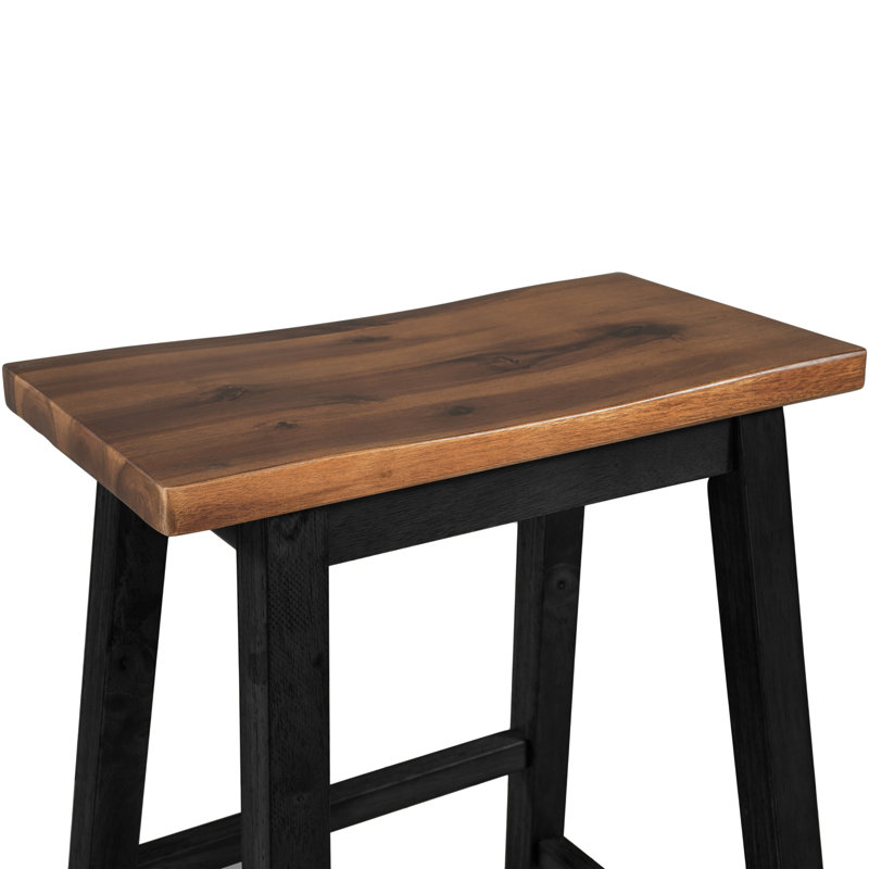 Tabourets de cuisine en bois à hauteur de comptoir 2 pièces Farmhouse Rustic