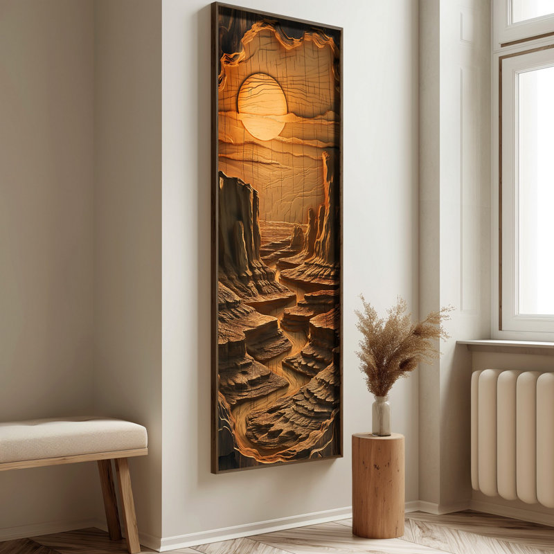 Élégante peinture décorative en panneau de fibres à densité moyenne, 15,8 po x 47,2 po | 100% UV imprimé sur panneau de fibres à densité moyenne de 3 mm avec cadre durable en bois de pin 100% (épaisseur: 0,14 pouce) | Art mural parfait pour le salon, la chambre à coucher et le bureau