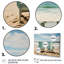 Chaises de plage bleu sarcelle I sur toile-1524225026-1524225054